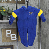 NHL St. Louis Blues Baby Infant Hooded Sherpa Sleeper 196365873455