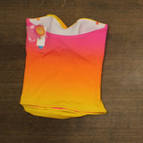 Bleu By Rod Beattie the Heat Bandeau Tankini Swimsuit Top Rosa Pink Multi 14