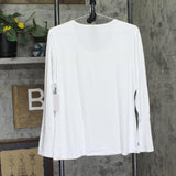32 Degrees Womens Heat Long-Sleeve Scoop Neck Top White 2XL