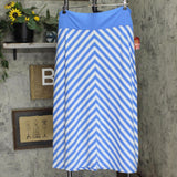 Faded Glory Womens Striped Knit Maxi Skirt 16668ff1990a0f Blue / White XL