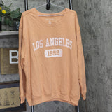 Love Tribe Crewneck Los Angeles 1992 Knit Pullover Sweatshirt Peach Orange 2X