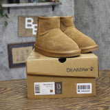 Bearpaw Demi Suede Faux Fur Winter Slip-On Booties for Girls Hickory Brown 13