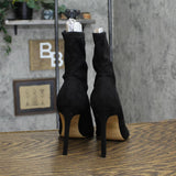Nine West Women's Teoy 08 Dress Booties Boots WNTEOY8 Black Suede 8.5M
