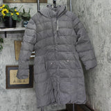 Cole Haan Womens Quilted Hooded Down Maxi Puffer Coat 1677d2fbce96d5 Gray 2XL
