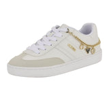 Guess Womens Charm Chain Naoko Sneaker GWNAOKO3 White 9M