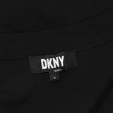 DKNY Womens Solid V-Neck Pullover Top P23AAO16 Black XL