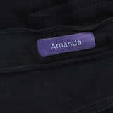 Gloria Vanderbilt Womens Plus Size Amanda Straight Leg Jeans Black 18W