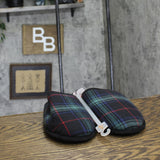 Wondershop Mens Plaid Scuff Slippers 91651288 Navy Blue S (7-8)