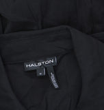 Halston Womens Wear to Work Collared V-Neck Long Sleeve Dress HD4H8ACL Black 14