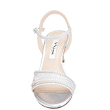 Nina Nelena Womens Sparkling Dress Sandals NELENA-YF Silver Gray 9M