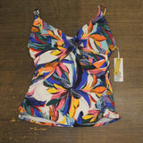 Anne Cole Swim Bikini Top with Hidden Underwire Riviera Floral Blue 38C/40B