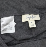 Style & Co Knit Stretch Yoga Tummy-Control Leggings Charcoal Heather Gray M
