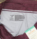 Warner's No Pinching Microfiber with Lace Panty Burgundy Soft Vines Purple L