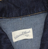 Universal Thread Cinched Waist Trucker Denim Jacket Jean Dark Wash Blue XL