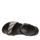 Bearpaw Orion Womens Platform Slingback Sandals 1009137124 Black / White 10M