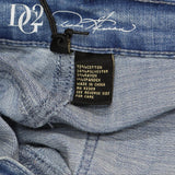 DG2 Womens Virtual Stretch Destructed Skinny Jeans 696854 Chambray Blue 16W