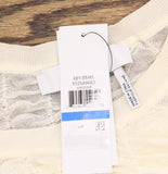 DKNY Womens Lightweight Ruched Scalloped Hem Top P52SAW83 Coconut Off White XL