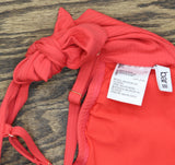 Bar III Womens V-Wire Plunge-Neck Bralette Bikini Swim Top Bright Rose Pink S