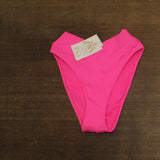 Becca Womens Modern Edge Textured Rib High-Waist Bikini Bottom 548657 Pink Glo S