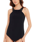 Magicsuit Moto Chic Rachel Soft Cup Adjustable Strap Tankini Top Black Multi 16