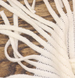 Style & Co. Womens Ribbed Toggle Topper with Fringe Fuzzy Knit Ivory Off White