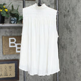 A New Day Women's Sleeveless Smocked Linen Top 567486