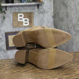 Universal Thread Ruched Faux Suede Boots with Block Heel and Zip Tan Brown 9.5M