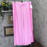 Joylab Womens Low-Rise Satin Tear Away Track Pants 94628899 Pink / Neon Pink L