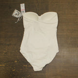 Anne Cole Womens Twist Front Shirred One Piece Swimsuit MYMO00501 White 10