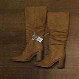 Universal Thread Womens Junie Boots Ruched 94568673 Tan Brown 7.5M