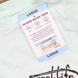 Reel Life Men's Ocean Washed Short Sleeve Soft Pre-Shrunk Tee Misty Jade Green L