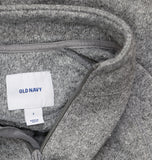 Old Navy Mens 1/4 Zip Pullover Marled Fleece Sweater Gray S