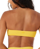 Roxy Juniors Haleiwa Textured Bandeau Bikini Top 434001976 Golden Rod 2XL