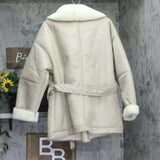 Wild Fable Shawl Collar Faux Shearling Belted Coat 94658648 Tan Brown L