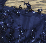 Eliza J Womens Sequined Fringe Illusion Dress EJ4M3449 Navy Blue 10