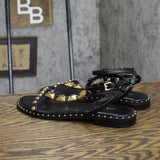 Nine West Rhinestone Strappy Flat Sandal WNMARCILA3 Black 9M