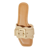 Universal Thread Womens Linda Raffia Buckle Slide Sandals 92611942 Tan Brown 7M
