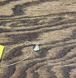 Kendra Scott Heart Iridescent Pendant Necklace 89104697 Gold / Clear 19"
