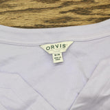 Orvis Ladies Womens 3/4 Sleeve Pima Cotton Tee/Top with Side Slits Purple M