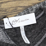 Ny Collection Womens Two Tone Ribbed A-line Dress MHAD0445 Dark / Light Gray M