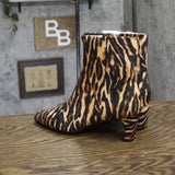 A New Day Tigris Block Heel Ankle Boots 94568625 Tiger Print 6.5M