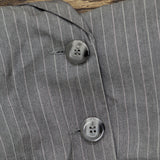 Van Heusen Womens Stretch 2-Button Pinstripe Blazer Jacket Gray / Purple XL