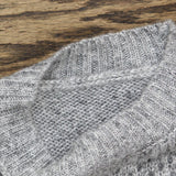 Womens Knit Shiny Pullover Sweater Gray Lurex See Measurements