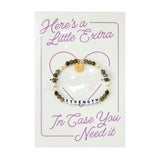 Little Words Project Elastic Bracelet Greeting Card Set White Multi S / M
