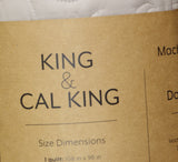 Noble Linens 3-Piece Set with Floral Stitching Latte Brown King / Cal King