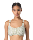 Michael Michael Kors Cheetah Print U-Neck Bralette Bikini Top Safari Green S