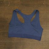 Gap Womens Ribbed Unlined Bralette Blue M