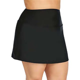 Island Escape Womens Skirt High-Waist Swim Bottom 770068 Black 20W