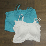32 Degrees Cool Womens 2-Pack Lightweight Top Cami Heather Teal / White XL