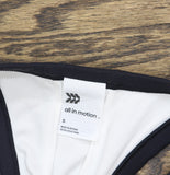 All In Motion Womens Highneck Stretchy Racerback Tank Top White / Black S